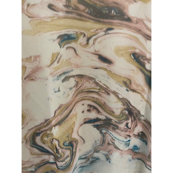 NWT Art Class Girl XL 14-16 Brown Pink Blue Marble Layered Sheer Top Under Tank - Picture 3 of 7